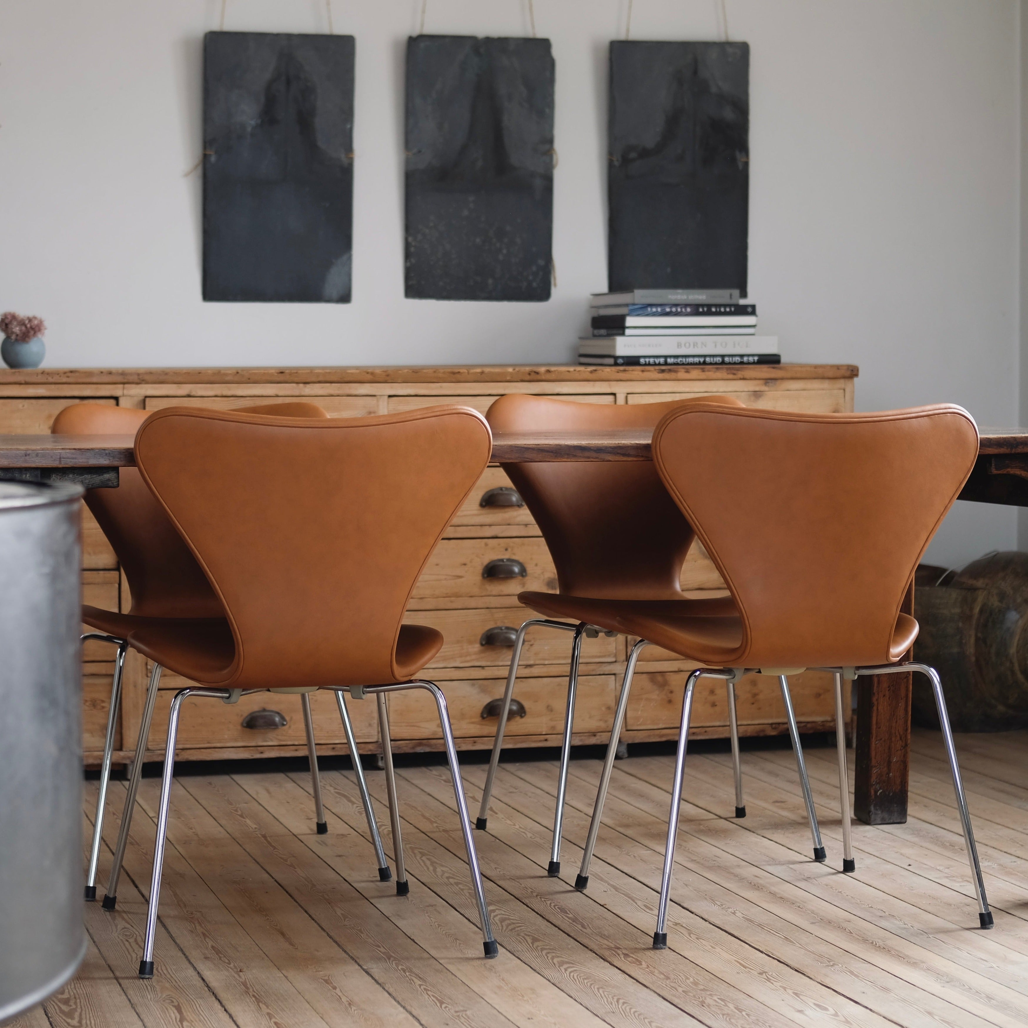 Arne Jacobsen 7 er stol Calvados Cognac